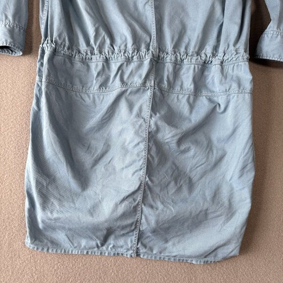 G-star Raw Denim Shirt Dress Relaxed Drawcord Pockets Small Boho Cottagecore Y2K - Picture 16 of 16
